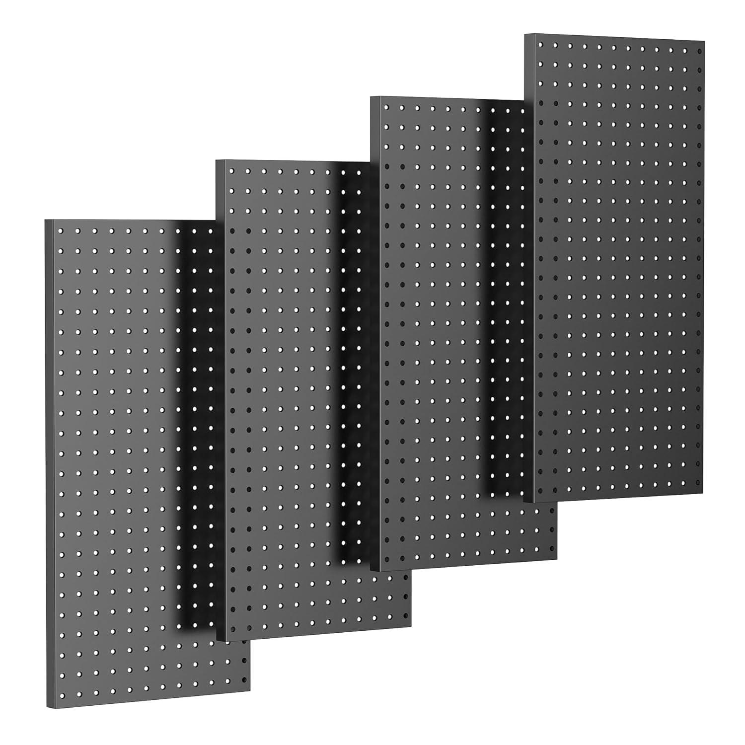 imageTORACK 2Pack 12x24 inch Metal Pegboard Panels for Garage Wall Tool Organizer Pegboard for Workbench Workshop Tool Storage Peg Board for PegsBlack12x24 in