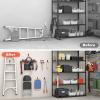 imageTORACK 15PCS Garage Storage System Hooks Shelving Hooks for Keyhole Shelving Units Wall Mount Utility Hooks for Tools Ladders Cords Folding Chairs Shovels and RakesBlackOrange
