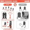 imageTORACK 15PCS Garage Storage System Hooks Shelving Hooks for Keyhole Shelving Units Wall Mount Utility Hooks for Tools Ladders Cords Folding Chairs Shovels and RakesBlackOrange