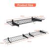 imageTORACK 2 Pack Wall Mounted Storage Shelves 235quot x 12quot Wall Shelf for Garage Closet Laundry Room Heavy Duty Garage Wall Shelving Holds Up to 65 LbsBlackBlack