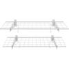 imageTORACK 2 Pack Wall Mounted Storage Shelves 235quot x 12quot Wall Shelf for Garage Closet Laundry Room Heavy Duty Garage Wall Shelving Holds Up to 65 LbsBlackWhite