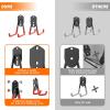 imageTORACK 24 PCS Garage Storage Hooks with Tracks Wall Mount Tool Organizer for Garden Tools Ladders Cords Folding Chairs Shovels and Rakes Shelving Hooks for Keyhole Style Shelving Units