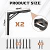 imageTORACK 24quot Folding Shelf Brackets Heavy Duty Shelf Bracket Wall Mounted Triangle Hinges for Shelves Collapsible Table Brackets Workbench Supports for Garage Pack of 218 Inch