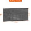 imageTORACK 2Pack 12x24 inch Metal Pegboard Panels for Garage Wall Tool Organizer Pegboard for Workbench Workshop Tool Storage Peg Board for PegsBlack12x24 in