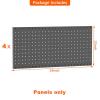 imageTORACK 2Pack 12x24 inch Metal Pegboard Panels for Garage Wall Tool Organizer Pegboard for Workbench Workshop Tool Storage Peg Board for PegsBlack12x24 in