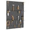 imageTORACK 2Pack 12x24 inch Metal Pegboard Panels for Garage Wall Tool Organizer Pegboard for Workbench Workshop Tool Storage Peg Board for PegsBlack12x24 in