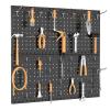 imageTORACK 2Pack 12x24 inch Metal Pegboard Panels for Garage Wall Tool Organizer Pegboard for Workbench Workshop Tool Storage Peg Board for PegsBlack12x24 in