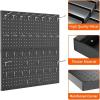 imageTORACK 2Pack 12x24 inch Metal Pegboard Panels for Garage Wall Tool Organizer Pegboard for Workbench Workshop Tool Storage Peg Board for PegsBlack12x24 in