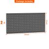 imageTORACK 2Pack 12x24 inch Metal Pegboard Panels for Garage Wall Tool Organizer Pegboard for Workbench Workshop Tool Storage Peg Board for PegsBlack12x24 in