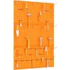 imageTORACK 3 pcs Metal Pegboard Panels for Wall Garage Utility Tools Storage Pegboard for Workbench Shop Modular Peg Board Tool Organizer BoardsPack of 3 BlackOrange