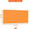 imageTORACK 3 pcs Metal Pegboard Panels for Wall Garage Utility Tools Storage Pegboard for Workbench Shop Modular Peg Board Tool Organizer BoardsPack of 3 BlackOrange