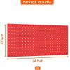 imageTORACK 3 pcs Metal Pegboard Panels for Wall Garage Utility Tools Storage Pegboard for Workbench Shop Modular Peg Board Tool Organizer BoardsPack of 3 BlackRed