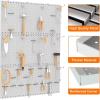 imageTORACK 3 pcs Metal Pegboard Panels for Wall Garage Utility Tools Storage Pegboard for Workbench Shop Modular Peg Board Tool Organizer BoardsPack of 3 BlackGray