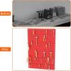 imageTORACK 3 pcs Metal Pegboard Panels for Wall Garage Utility Tools Storage Pegboard for Workbench Shop Modular Peg Board Tool Organizer BoardsPack of 3 BlackRed