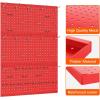 imageTORACK 3 pcs Metal Pegboard Panels for Wall Garage Utility Tools Storage Pegboard for Workbench Shop Modular Peg Board Tool Organizer BoardsPack of 3 BlackRed