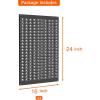 imageTORACK 3Pcs Metal Pegboard Panels for Garage Wall Utility Tools Storage Pegboard for Workbench Modular Peg Board Tool Organizer Board KitPack of 3 BlackBlack