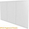 imageTORACK 3Pcs Metal Pegboard Panels for Garage Wall Utility Tools Storage Pegboard for Workbench Modular Peg Board Tool Organizer Board KitPack of 3 BlackGrey
