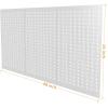 imageTORACK 3Pcs Metal Pegboard Panels for Garage Wall Utility Tools Storage Pegboard for Workbench Modular Peg Board Tool Organizer Board KitPack of 3 BlackGrey