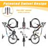 imageTORACK BIKEPAL Space Saving Wall Mounted Swivel Bike Racks Vertical Bike Wall Hangers for Garage Storage Solution 2 Pack4Pack