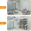 imageTORACK Bike Storage Rack 6 Bike Rack Wall Mount Home and Garage Organizer Vertical Bicycles Hanger Hooks for Indoor Space SavingBlack