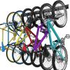 imageTORACK Bike Storage Rack 6 Bike Rack Wall Mount Home and Garage Organizer Vertical Bicycles Hanger Hooks for Indoor Space SavingBlack