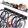 imageTORACK Bike Storage Rack 6 Bike Rack Wall Mount Home and Garage Organizer Vertical Bicycles Hanger Hooks for Indoor Space SavingBlack