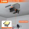imageTORACK Garage Ceiling Bin Storage Rack Overhead Tote Storage Rail System Heavy Duty Adjustable Tote Slide Railsfor 3 Bins Bins are not includedfor 3 bins