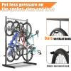imageTORACK Garage Freestanding Hanging Bike Stand for Garage Heavy Duty 4 Bikes Vertical Bike Storage Stand Floor Bike Storage Rack
