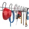imageTORACK Heavy Duty Garage Hooks Tool Organizer 2Pack Wall Mount Storage Rack Black Adjustable 8 Hooks 500 lbs Capacity Garage Tool Organization