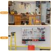 imageTORACK Metal Pegboard Wall Organizer System for Garage 109PCS Pegboard Accessories Organizer Kit with Pegboard Bins Hooks Peg Locks Pegboard Storage System for WorkbenchBlackGrey