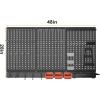 imageTORACK Metal Pegboard Wall Organizer System for Garage 109PCS Pegboard Accessories Organizer Kit with Pegboard Bins Hooks Peg Locks Pegboard Storage System for WorkbenchBlackBlack