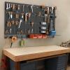 imageTORACK Metal Pegboard Wall Organizer System for Garage 109PCS Pegboard Accessories Organizer Kit with Pegboard Bins Hooks Peg Locks Pegboard Storage System for WorkbenchBlackBlack