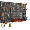 imageTORACK Metal Pegboard Wall Organizer System for Garage 109PCS Pegboard Accessories Organizer Kit with Pegboard Bins Hooks Peg Locks Pegboard Storage System for WorkbenchBlackBlack