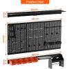imageTORACK Pegboard Wall Organizer 4 ft Garage Metal Pegboard Tool Organizer System Tools Storage Peg Board Kit with Hooks and Accessories Wall Mounted Storage Bins Overhead ShelvesBlack