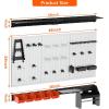 imageTORACK Pegboard Wall Organizer 4 ft Garage Metal Pegboard Tool Organizer System Tools Storage Peg Board Kit with Hooks and Accessories Wall Mounted Storage Bins Overhead ShelvesGrey