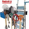 imageTORACK Tool Storage Rack Heavy Duty Steel Garage Wall Mount Garden Tool Organizer for Ladders Chairs Shovels Broom Power tools 8Pack 57quot11quot Mixed Hooks up to 800 lbsMetal Rack
