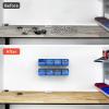 imageTORACK WallMounted Storage Bins  8 Plastic Bins ampamp 2 Metal Tracks for Tools Organization in Garage Craft Room and ShopBlueBlue