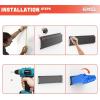 imageTORACK WallMounted Storage Bins  8 Plastic Bins ampamp 2 Metal Tracks for Tools Organization in Garage Craft Room and ShopBlueBlue