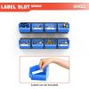 imageTORACK WallMounted Storage Bins  8 Plastic Bins ampamp 2 Metal Tracks for Tools Organization in Garage Craft Room and ShopBlueBlue