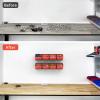 imageTORACK WallMounted Storage Bins  8 Plastic Bins ampamp 2 Metal Tracks for Tools Organization in Garage Craft Room and ShopBlueOrange