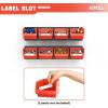 imageTORACK WallMounted Storage Bins  8 Plastic Bins ampamp 2 Metal Tracks for Tools Organization in Garage Craft Room and ShopBlueOrangered
