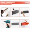 imageTORACK WallMounted Storage Bins  8 Plastic Bins ampamp 2 Metal Tracks for Tools Organization in Garage Craft Room and ShopBlueOrangered