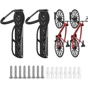 imageTORACK Bike Rack for Garage Wall Mount 2 Pack Bike Hangers for Garage Storage System Vertical Bicycle Hooks for Garage Indoor Spacesaving