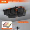 imageTORACK Garage Ceiling Bin Storage Rack Overhead Tote Storage Rail System Heavy Duty Adjustable Tote Slide Rails Garage Bins Storage SystemWhite Bins are not includedBlack
