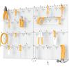 imageTORACK Metal Pegboard Panels and Hooks for Garage Workbench Shop Shed Tool Organizer Peg Board with 18quot ampamp 14quot Holes Modular WallMounted Pegboard with Pegboard HooksBlackCream White
