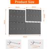 imageTORACK Metal Pegboard Panels and Hooks for Garage Workbench Shop Shed Tool Organizer Peg Board with 18quot ampamp 14quot Holes Modular WallMounted Pegboard with Pegboard HooksBlackBlack