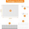 imageTORACK Metal Pegboard Panels and Hooks for Garage Workbench Shop Shed Tool Organizer Peg Board with 18quot ampamp 14quot Holes Modular WallMounted Pegboard with Pegboard HooksBlackLight Gray