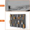 imageTORACK Metal Pegboard Panels and Hooks for Garage Workbench Shop Shed Tool Organizer Peg Board with 18quot ampamp 14quot Holes Modular WallMounted Pegboard with Pegboard HooksBlackBlack