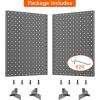 imageTORACK Pegboard Display Stand for Craft Shows ampamp Fairs 12 x 16 in Metal Tabletop Pegboard Display with Hooks for Christmas Fair EventWhite Pack of 2Black