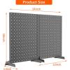 imageTORACK Pegboard Display Stand for Craft Shows ampamp Fairs 12 x 16 in Metal Tabletop Pegboard Display with Hooks for Christmas Fair EventWhite Pack of 2Black